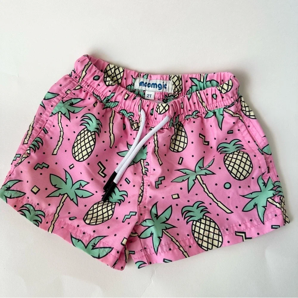 Maamgic Pineapple and Palm Tree Swim Shorts